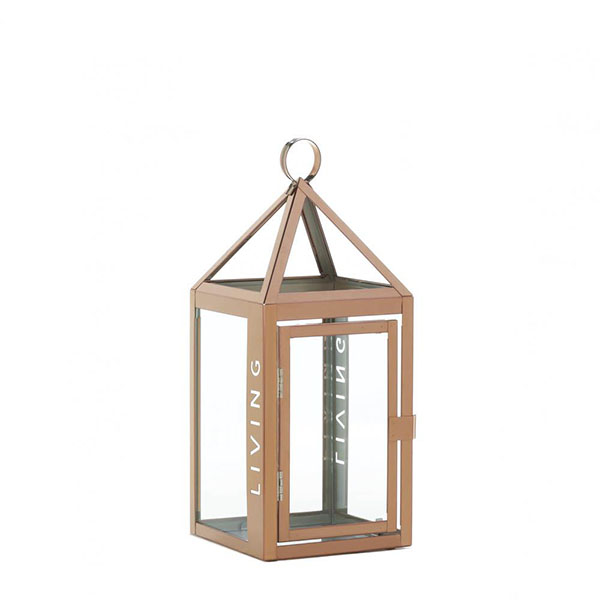 Rose Metal Frame Living Lantern