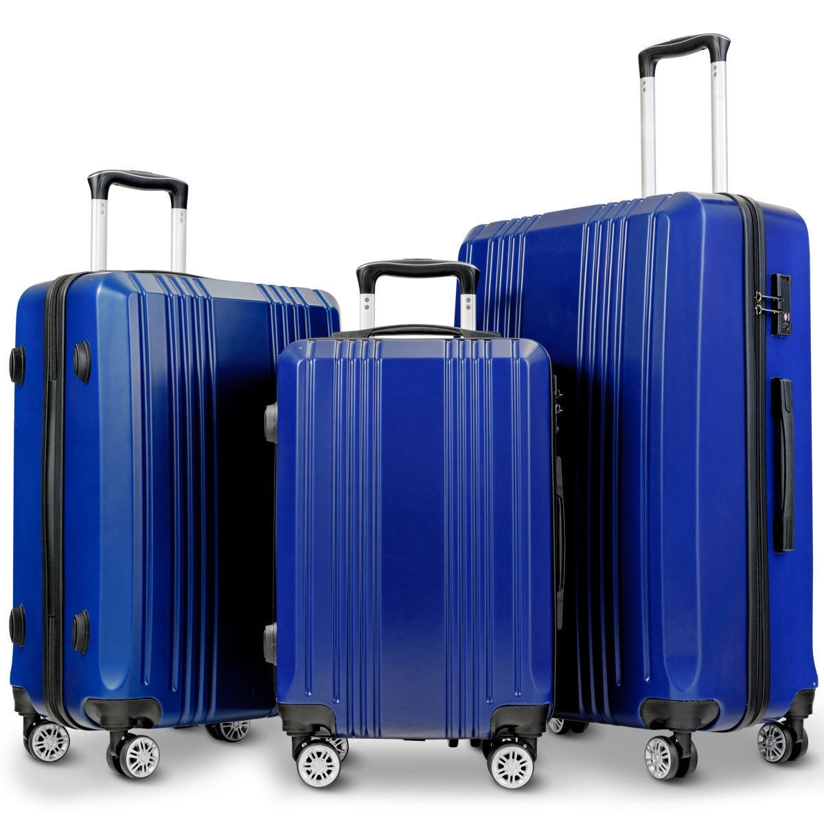 GLOBALWAY 3 Pc Luggage Set 20 In. 24 In. 28 In. Travel Suitcase W / TSA Lock