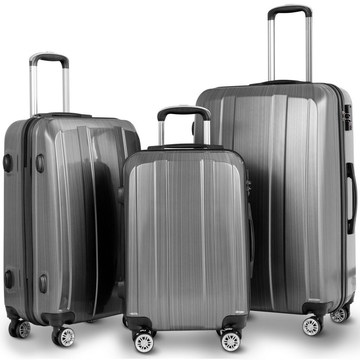 GLOBALWAY 20 In. 24 In. 28 In. 3 Pc Luggage Set Suitcase W / TSA Lock