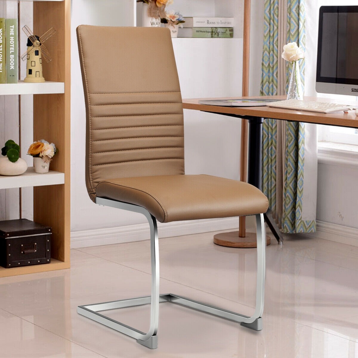 4 Pcs Kitchen Dining PU Leather Chair