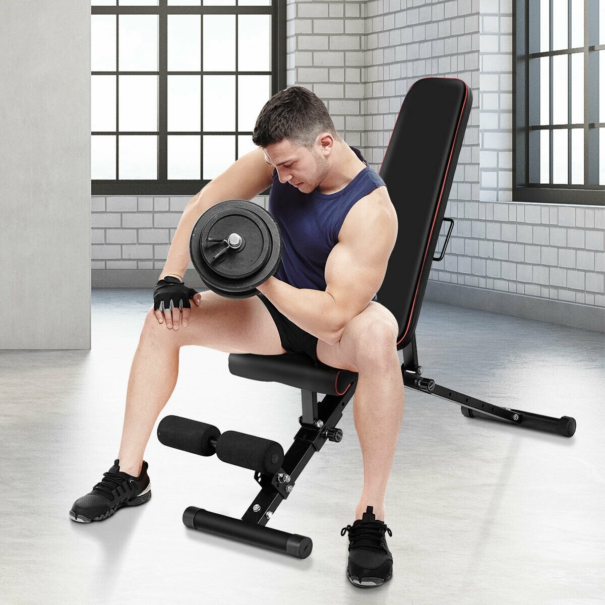 Adjustable Foldable Durable Compact Exercise Bench