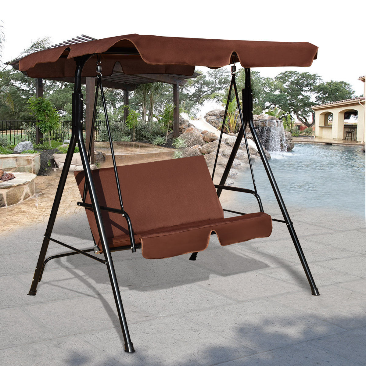 Love Seat Swing With Patio Canopy