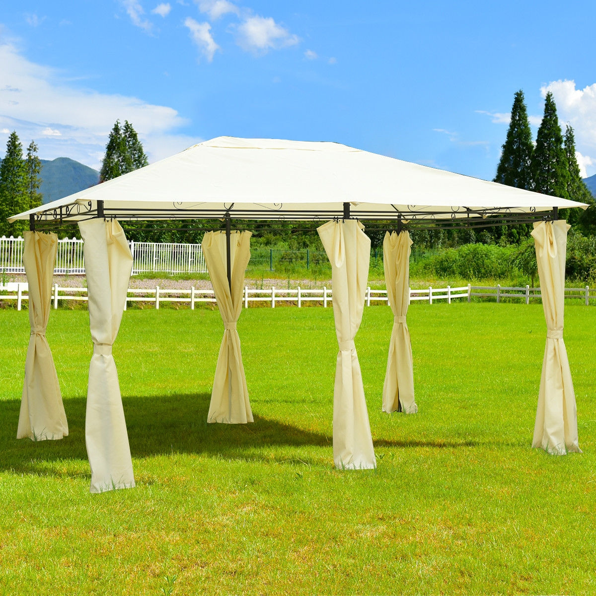 13 Ft. x 10 Ft. Gazebo Canopy Patio Party Tent W / Side Walls