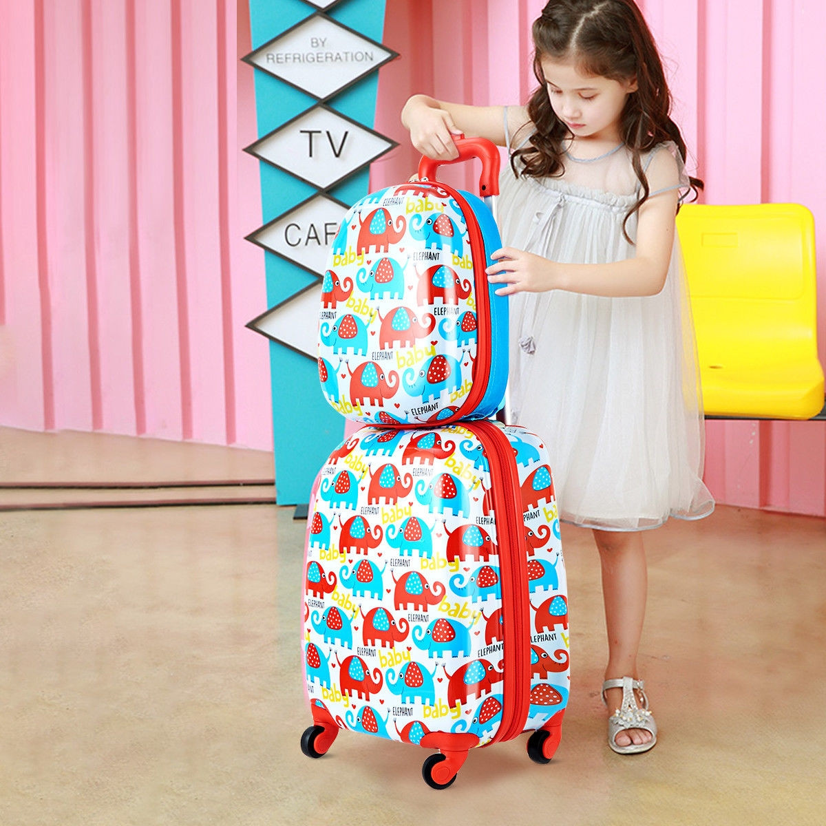 2 Pcs 12 In. And 16 In. Kids Luggage Set