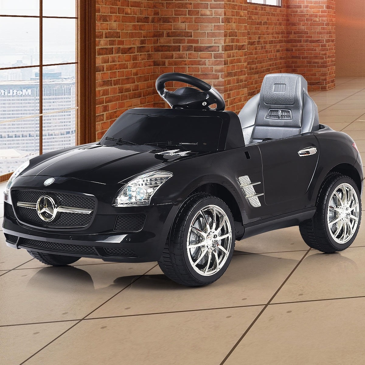 Red Mercedes Benz SLS Kids RC Ride On Car W / MP3
