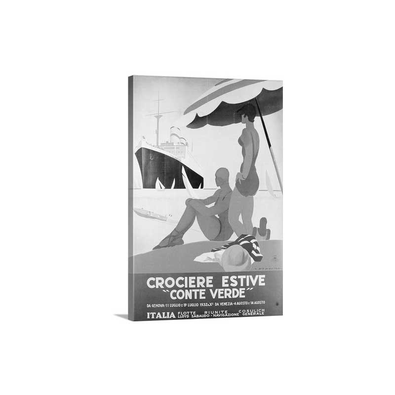 Poster advertising the Conte Verde, 1932 Wall Art - Canvas - Gallery Wrap