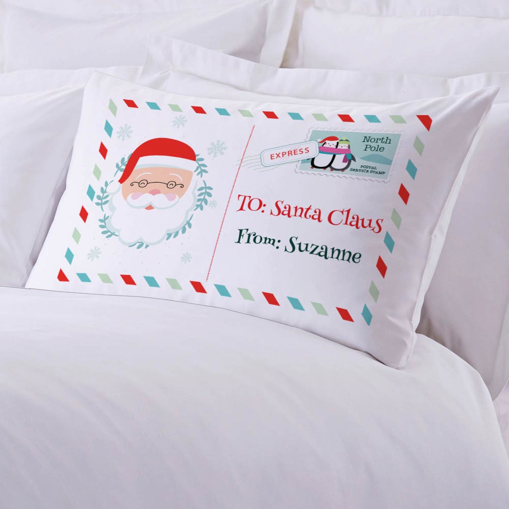 Personalized Santa's Mail Kids Pillowcase