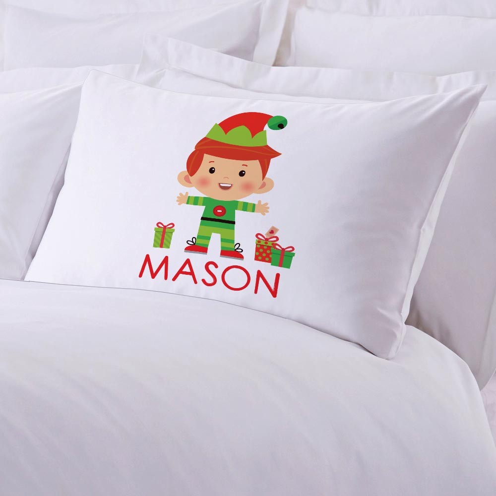 Personalized Boy Elf Kids Pillowcase