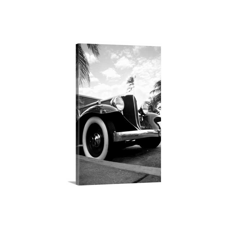 United States, Florida, Miami, Art Deco district, Vintage Car Wall Art - Canvas - Gallery Wrap