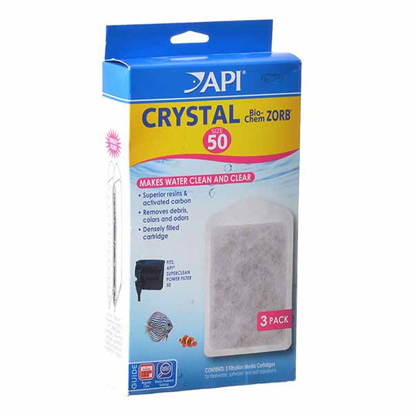 API Crystal Bio-Chem Zorb for Super Clean Power Filter - Size 50 - 3 Pack