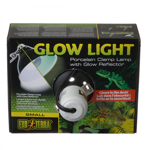 Exo-Terra Glow Light Porcelain Clamp Lamp - Small - 100 Watt - 5.5 in. Diameter