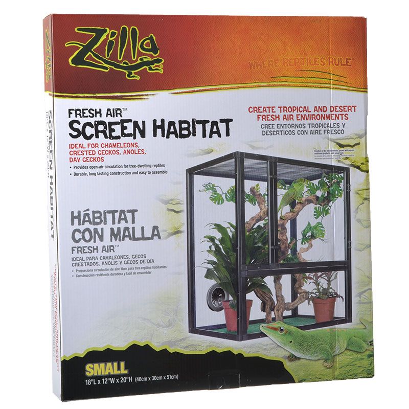 Zilla Fresh Air Screen Habitat - Small - 18 in. L x 12 in. W x 20 in. H