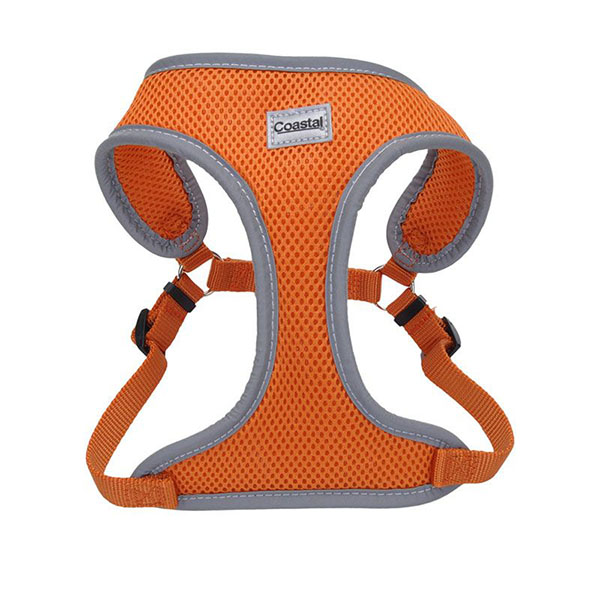 Coastal Pet Comfort Soft Reflective Wrap Adjustable Dog Harness - Sunset Orange - Small - 19 - 23 in. Girth - 5/8 in. Straps