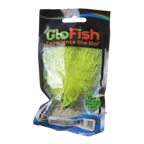 GloFish Yellow Aquarium Plant - Small - 4 in. - 5.5 in. High - 5 Pieces