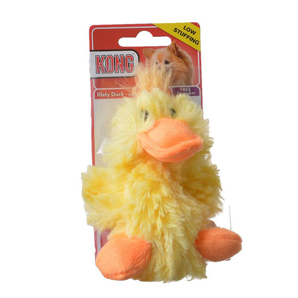 Kong Plush Platy Duck Dog toy - Small - 5 in. - 4 Pieces