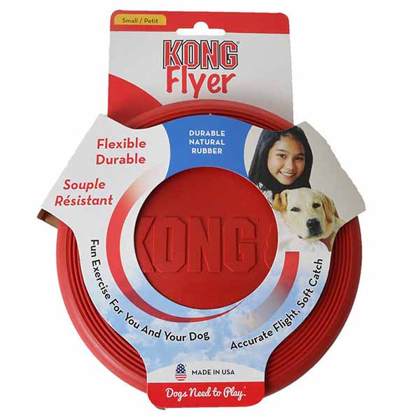 Kong Flyer Dog Disc - Small - 6.5 in. Diameter - 2 Pieces