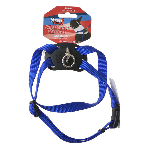 Coastal Pet Size Right Nylon Adjustable Harness - Blue - Small - Girth Size 18 in. - 24 in.