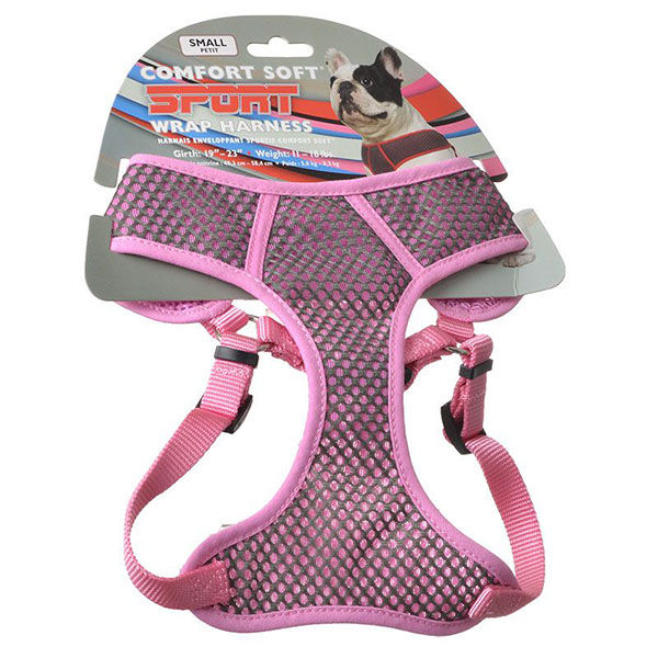 Coastal Pet Sport Wrap Adjustable Harness - Pink - Small - Girth Size 19 in. - 23 in.