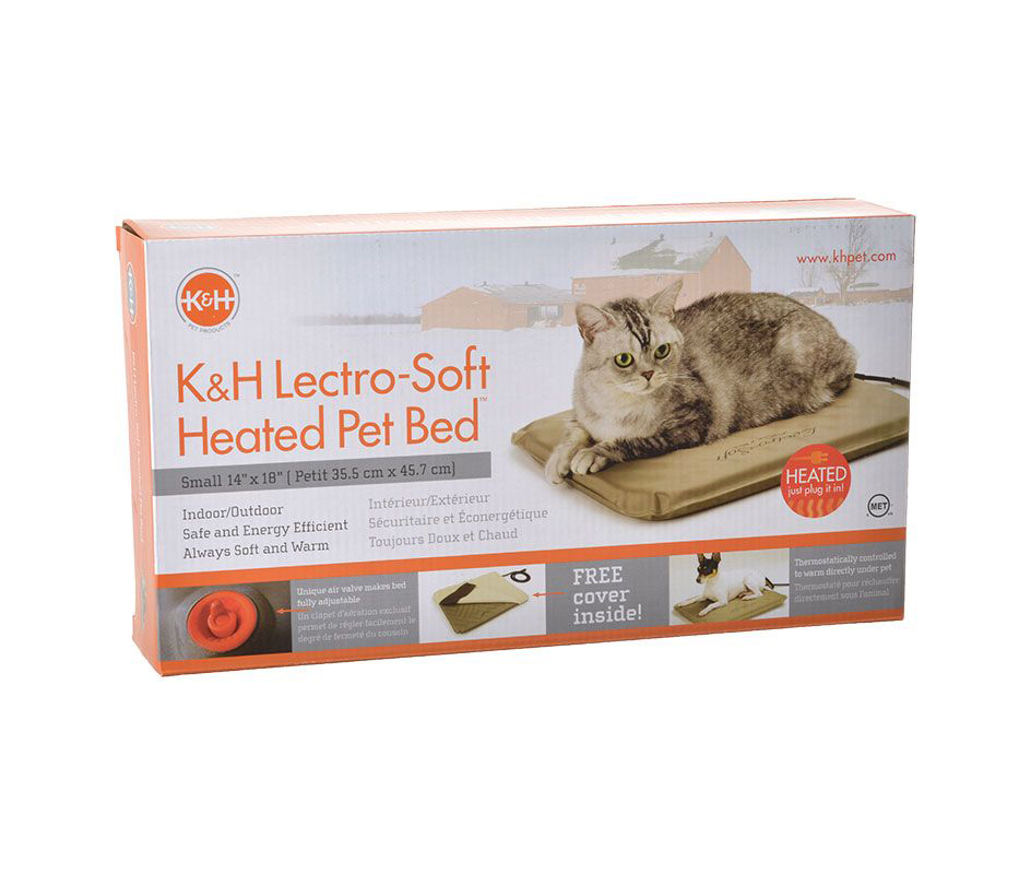 K and H Pet Products Lectro Soft Heating Bed - Indoor Outdoor - Small - 18 L x 14 W x 1.5 H