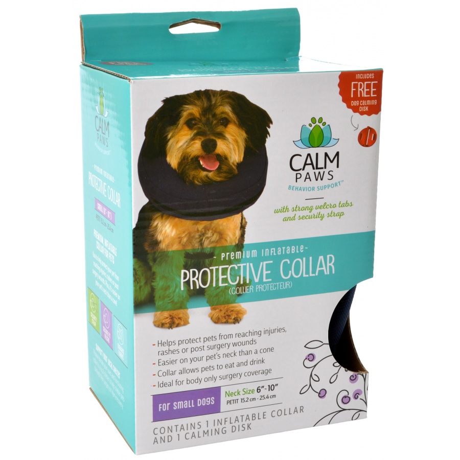 Calm Paws Premium Inflatable Protective Collar - Small - 1 Count - Neck 6 - 10