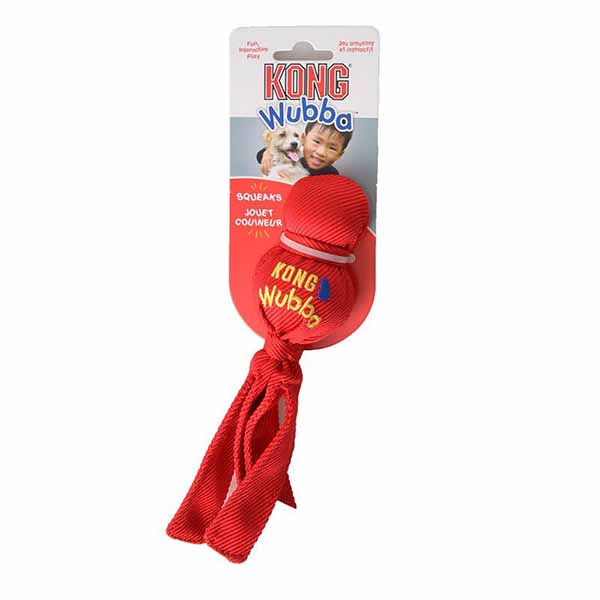 Kong Wubba Squeak Dog Toy - Small - 2 Pieces