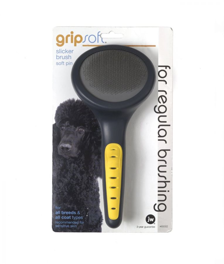 JW Gripsoft Soft Pin Slicker Brush - Soft Pin Slicker Brush