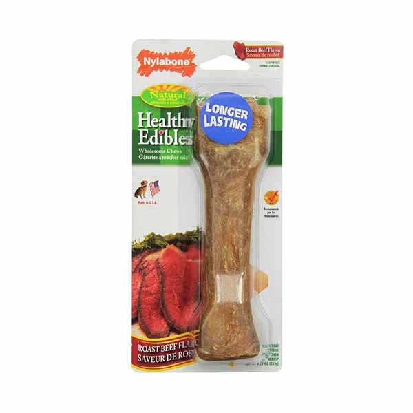 Nylabone Healthy Edibles Wholesome Dog Chews - Roast Beef Flavor - Souper - 1 Pack - 2 Pieces