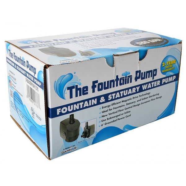 Danner Fountain Pump Magnetic Drive Submersible Pump - SP-530 - 530 GPH - with 6 in. Cord