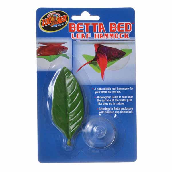 Zoo Med Aquatic Betta Bed Leaf Hammock - Standard - 1 Count - 3.5 in. Long - 5 Pieces