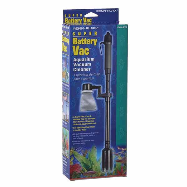 Penn Plax Super Battery Vac Aquarium Vacuum Cleaner - Super Battery Powered Aquarium Vacuum