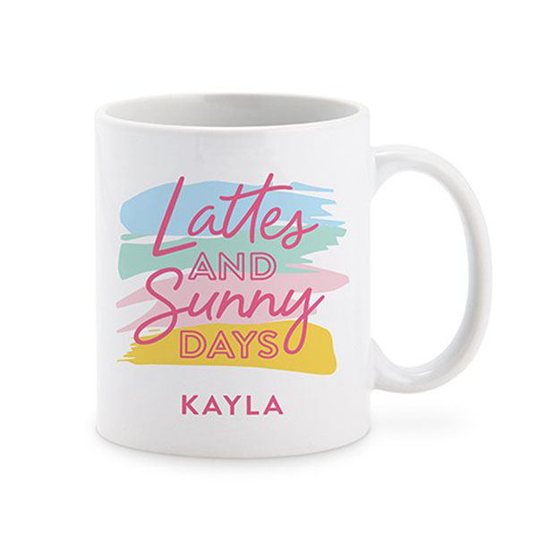 Personalized Coffee Mug - Lattes & Sunny Days