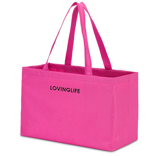 Extra Large Personalized Nylon Tote Bag - Magenta