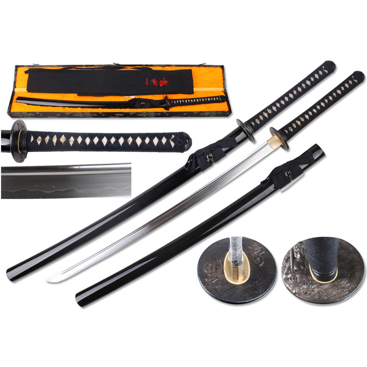 Defender 41.5 in. Hand Forged 1095 Shinogi Zukuri Blade Katana Samurai Sword MYOUOU Tsuba