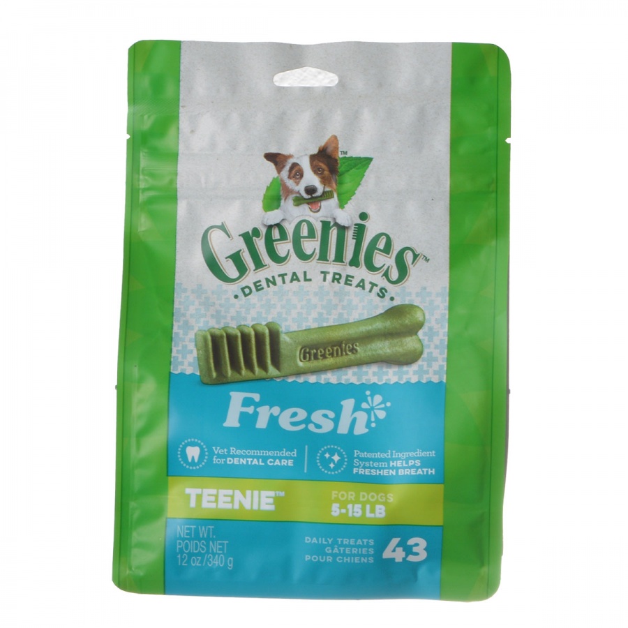 Greenies Fresh Dental Treats for Dogs - Teenies - 43 Pack - Dogs 5 - 15 lbs