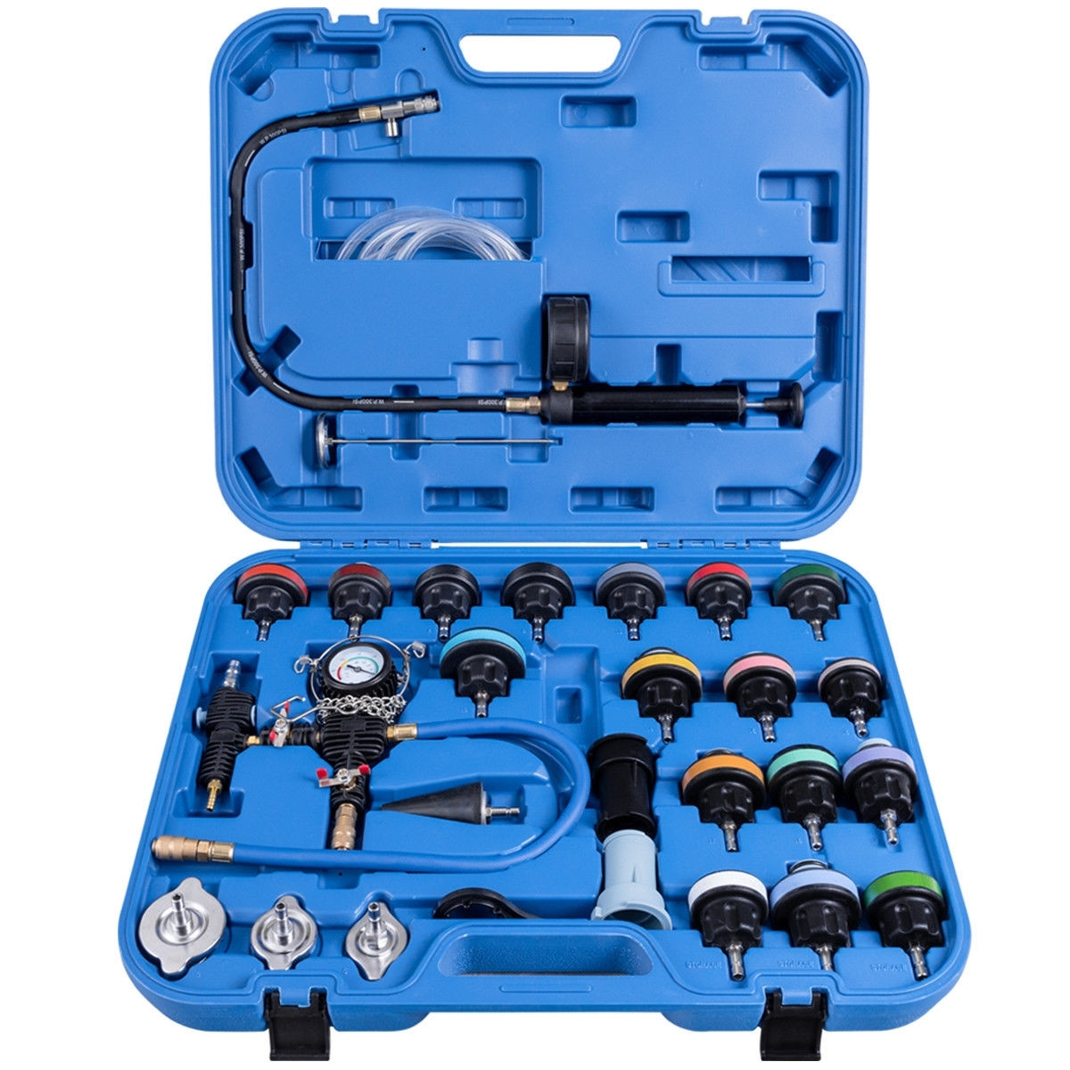 28 Pcs Pressure Tester Vacuum-Type Cooling System Refill Kit