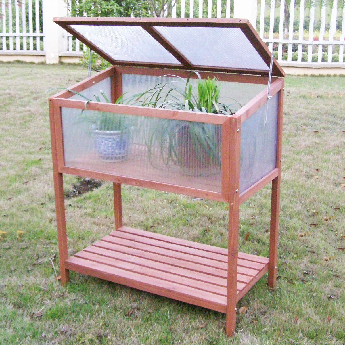 Garden Portable Wooden Cold Frame Greenhouse