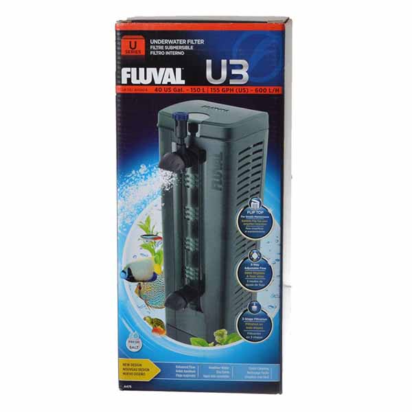 Flu val U-Series Underwater Filter - U 3 - 155 GP H - 7.5 Watts - 24-40 Gallons