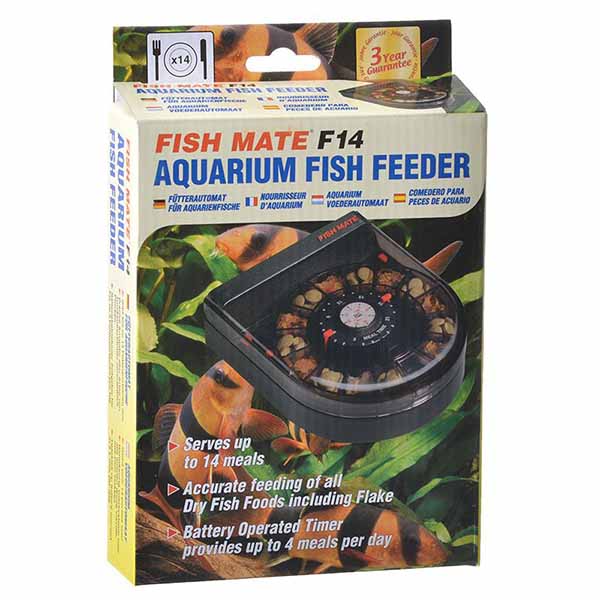 Fish Mate F14 Aquarium Fish Feeder - Up to 14 Medications