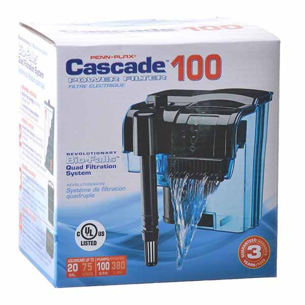 Cascade 100 Hang-on Power Aquarium Filter - Up to 20 Gallons - 100 GP H