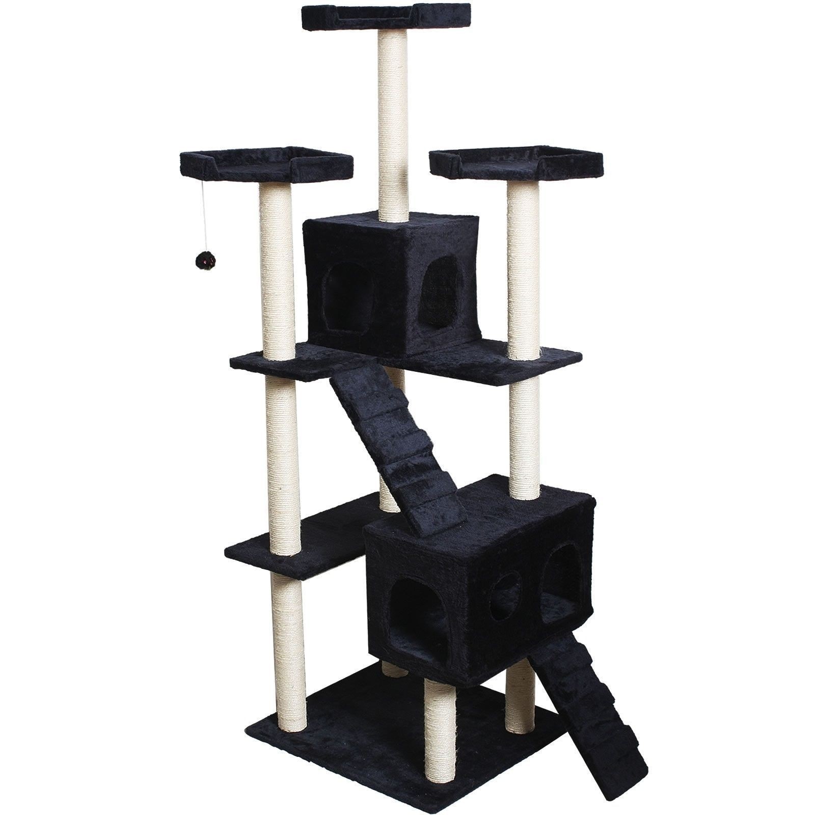 70 In. Condo Sisal-Covered Scratching Posts Cat Tree