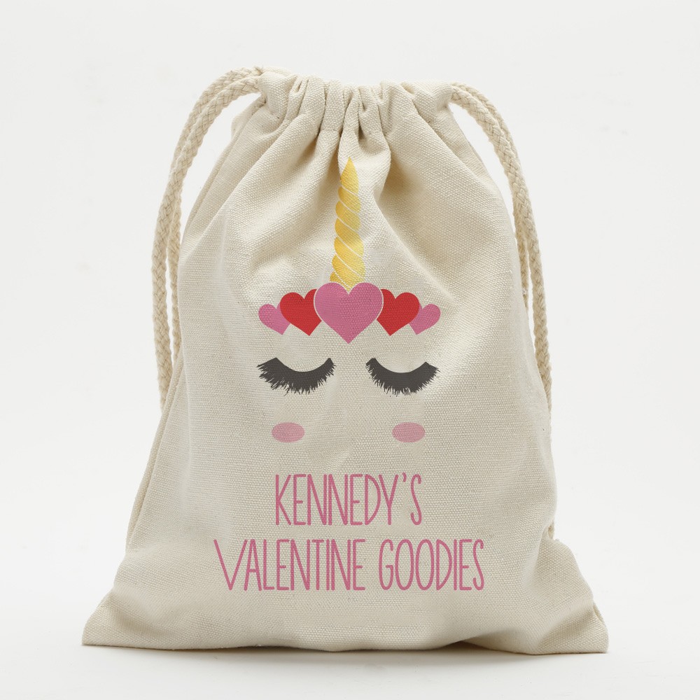 Valentine Goodies Custom Drawstring Sack
