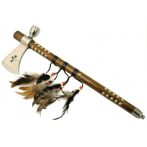 19 in. Cross Shape Indian Axe Feather