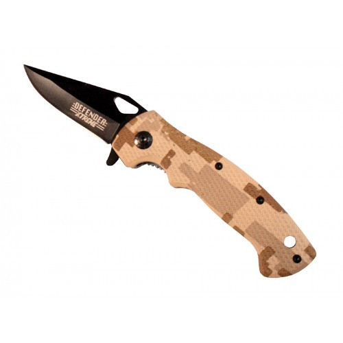7.5 in. Mini Folding Spring Assisted Knife Brown Handle With Clip