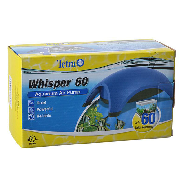Tetra Whisper Aquarium Air Pumps - UL Listed - Whisper 60 - Up to 60 Gallons - 2 Outlets
