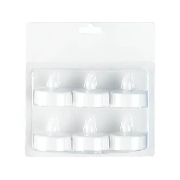 White LED Tealight 6 Pack