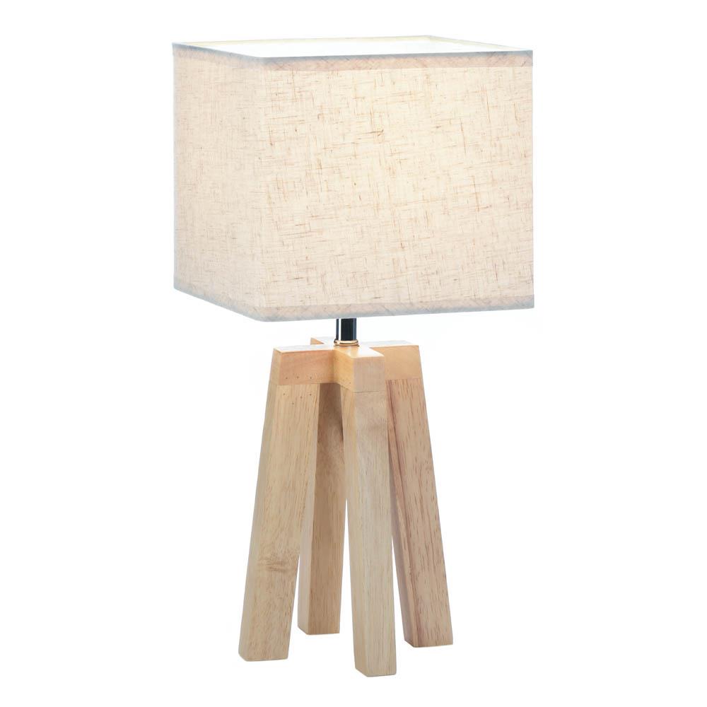 Wooden Geo Table Lamp