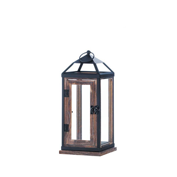Wooden Trim Contemporary Lantern
