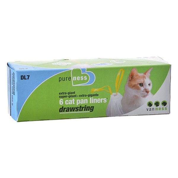 Van Ness Drawstring Cat Pan Liners - X-Giant - 6 Pack - 4 Pieces