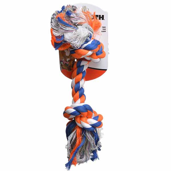 Flossy Chews Colored Rope Bone - X-Large - 10 in. Long - 3 Pieces