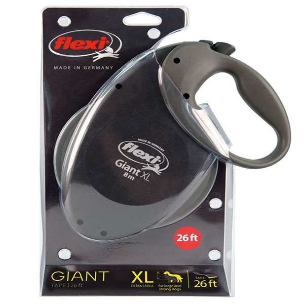 Flexi Giant Leash - Black - X-Large - 26 in. Long Leash for Dogs over 110 lbs